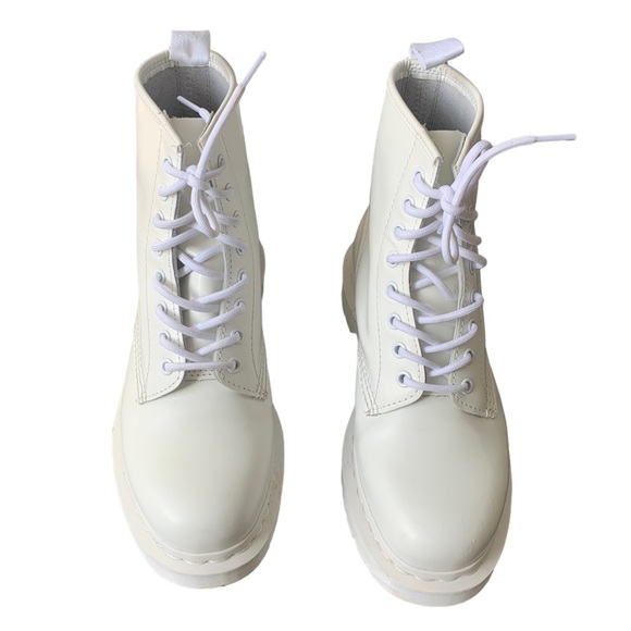 Dr. Martens 1460 Pascal Mono 8-eye White Boot Women's Size 9 - Picture 3 of 11